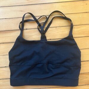 Outdoor Voices Black Strappy Sports Bra